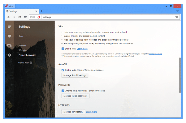 opera VPN