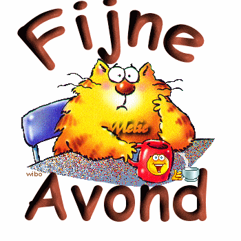 fijne-avond+kat+koffiekopje.gif