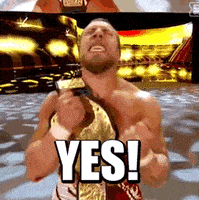 wrestler yes GIF