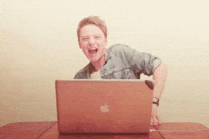 happy computer GIF