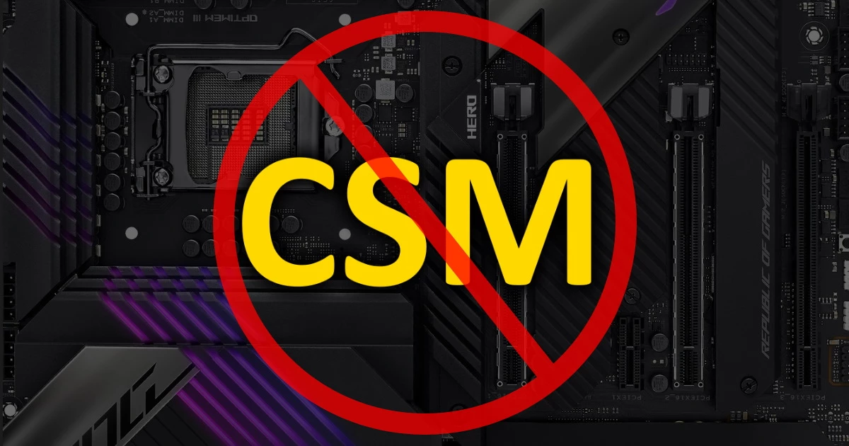 Kan niet opstarten in Windows na het uitschakelen van CSM