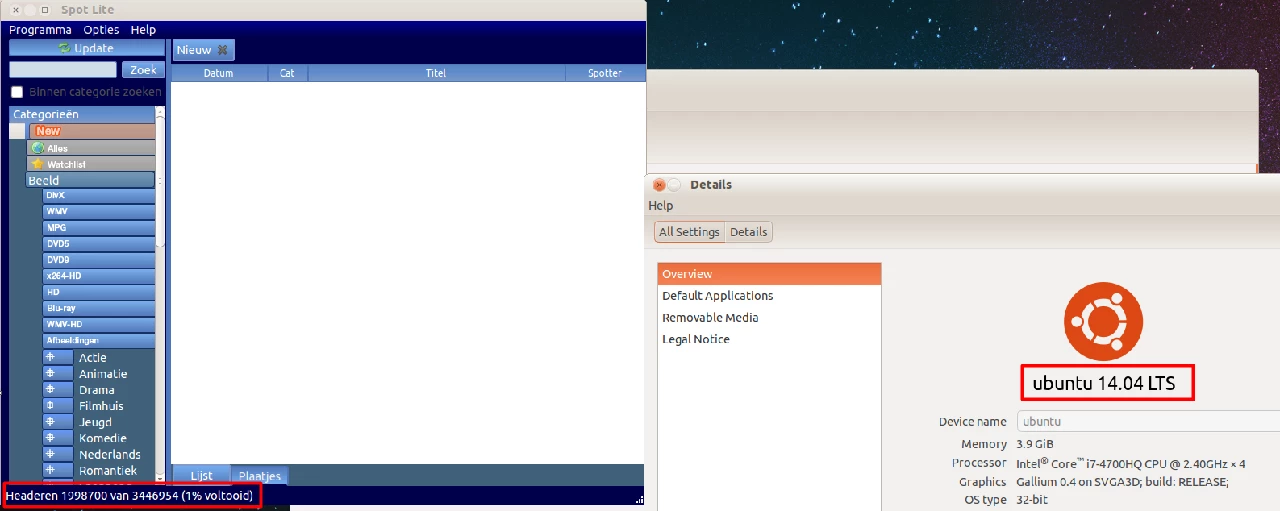 Spoltlite Nieuws ook voor linux