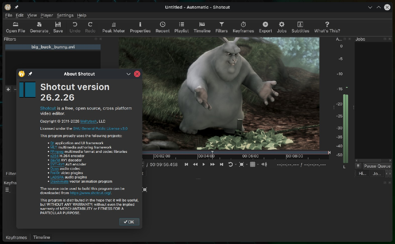 Shotcut 26.2 is uitgebracht