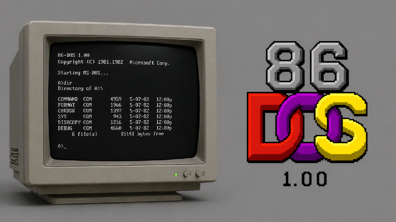 Microsoft maakt 86-DOS 1.00 open source, de voorloper van Windows