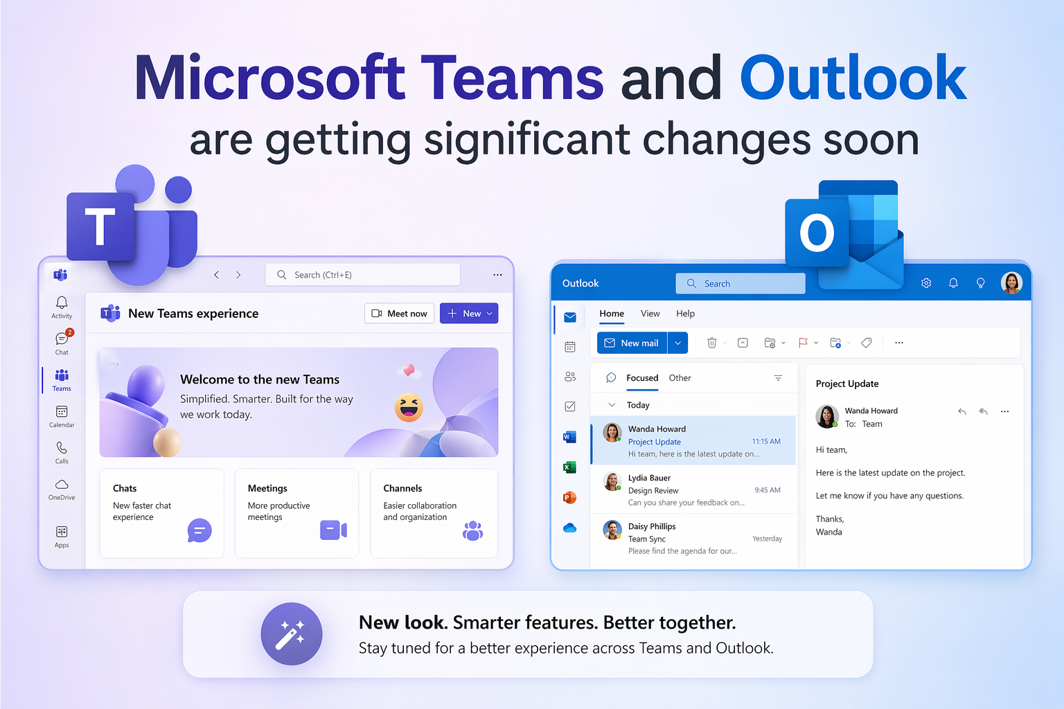 Microsoft Teams en Outlook krijgen binnenkort ingrijpende veranderingen.