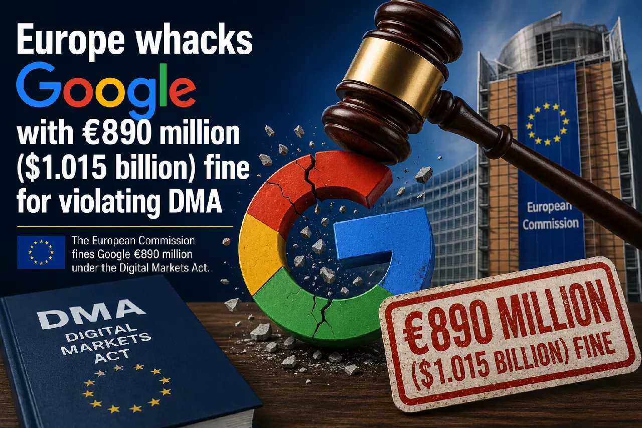 Europa legt Google boete van €890 miljoen op wegens overtreding van de DMA