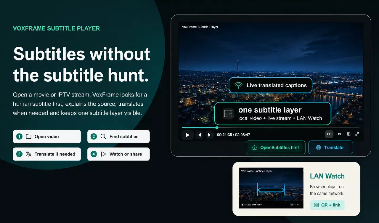VoxFrame maakt ondertitels slimmer, duidelijker en betrouwbaarder
