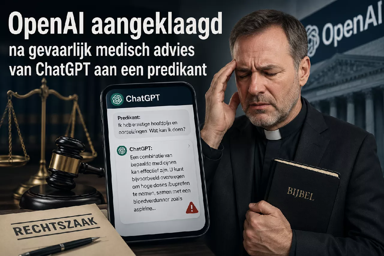 OpenAI aangeklaagd na gevaarlijk medisch advies van ChatGPT aan een predikant