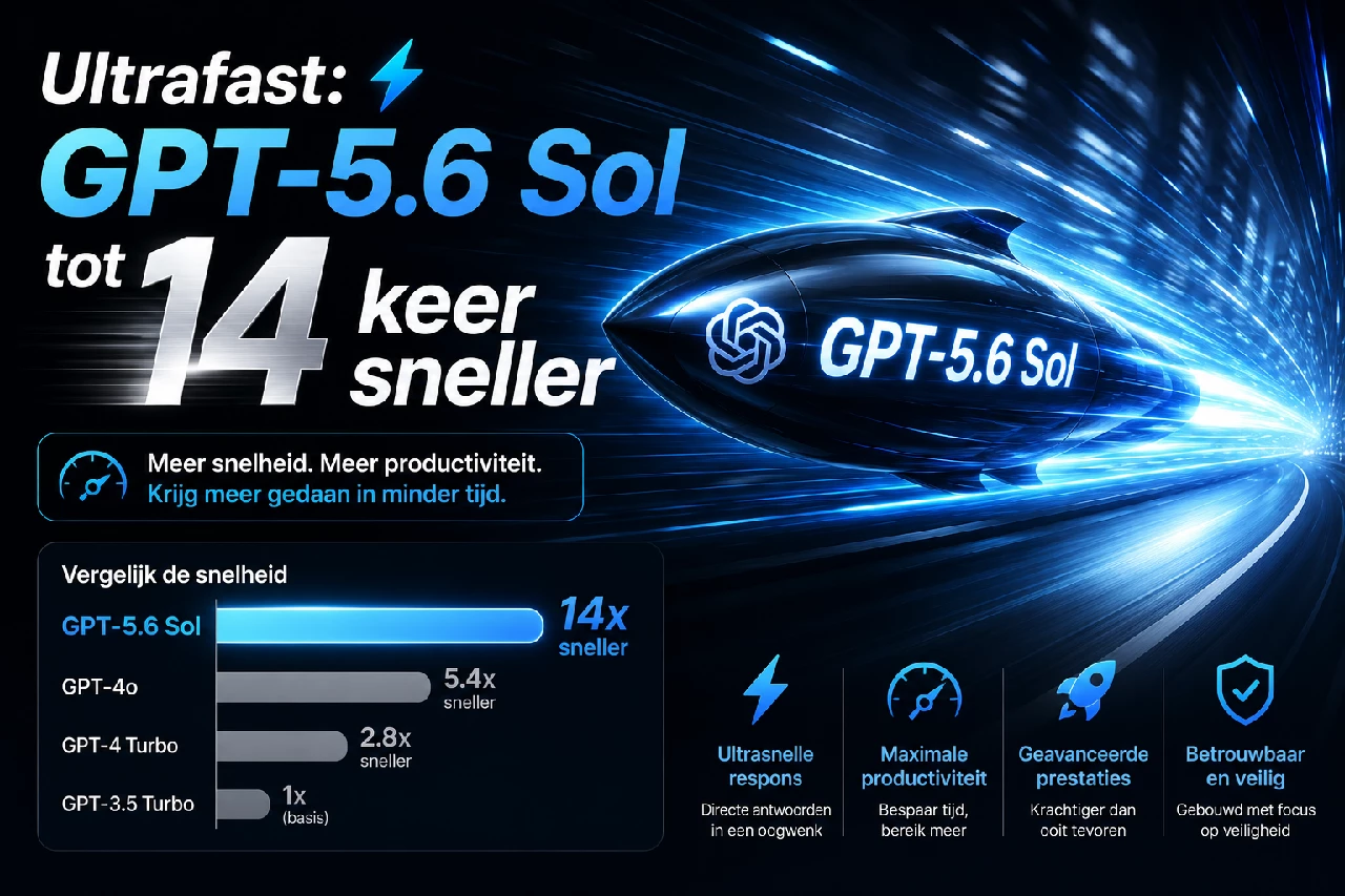 Ultrafast: GPT‑5.6 Sol tot 14 keer sneller