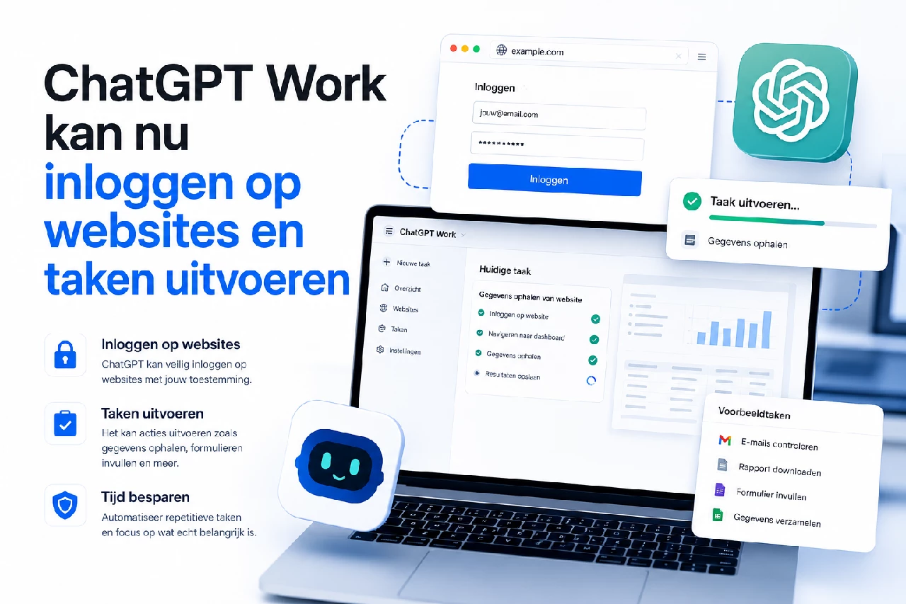 ChatGPT Work kan nu inloggen op websites en taken uitvoeren