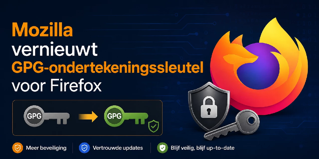 Mozilla vernieuwt GPG-ondertekeningssleutel voor Firefox na blootstelling