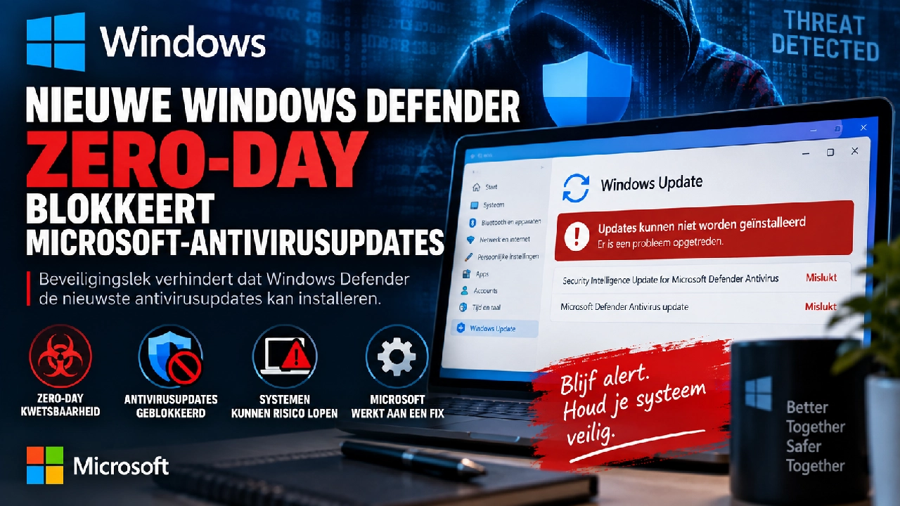 Nieuwe Windows Defender zero-day blokkeert Microsoft-antivirusupdates