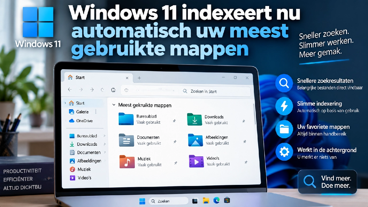 Windows 11 indexeert nu automatisch uw meest gebruikte mappen