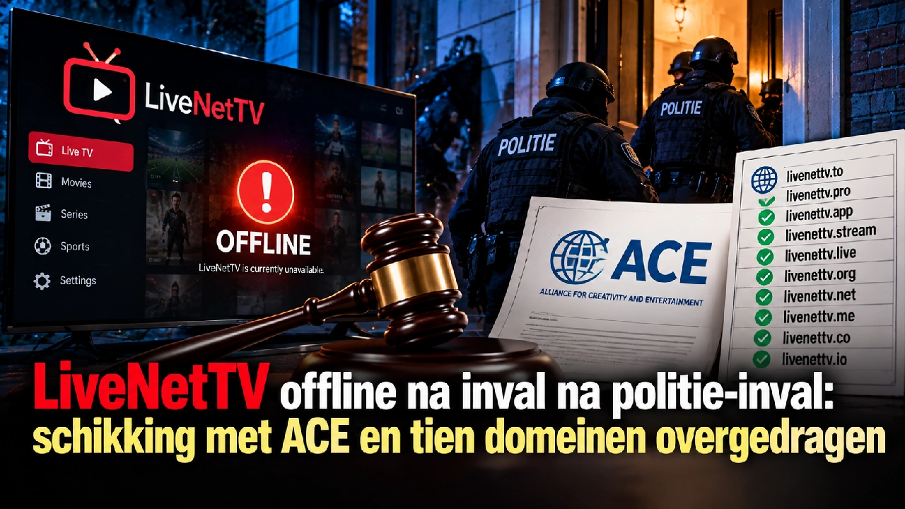 LiveNetTV offline na inval na politie-inval