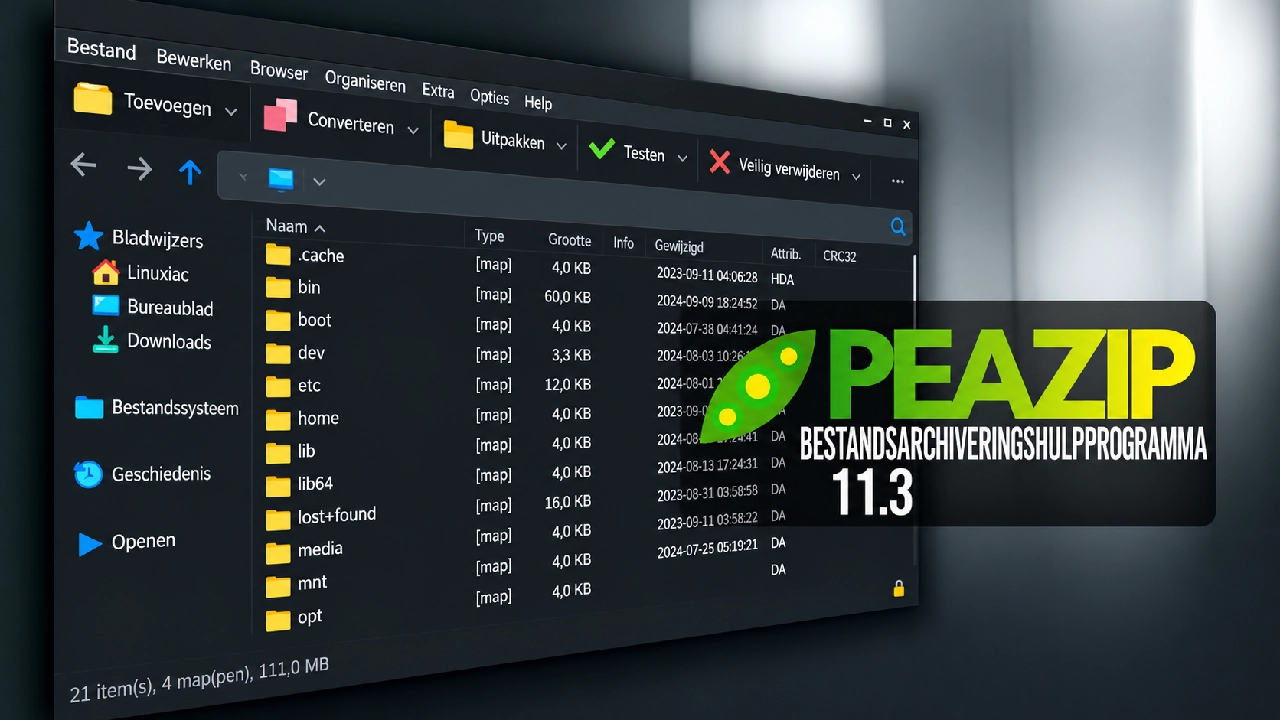 PeaZip 11.3 maakt archiveren veiliger en gebruiksvriendelijker