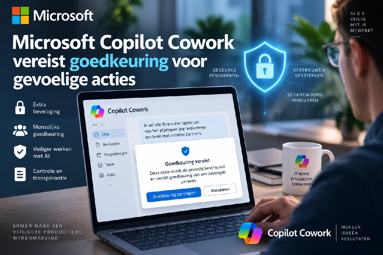 Microsoft Copilot Cowork vereist goedkeuring voor gevoelige acties
