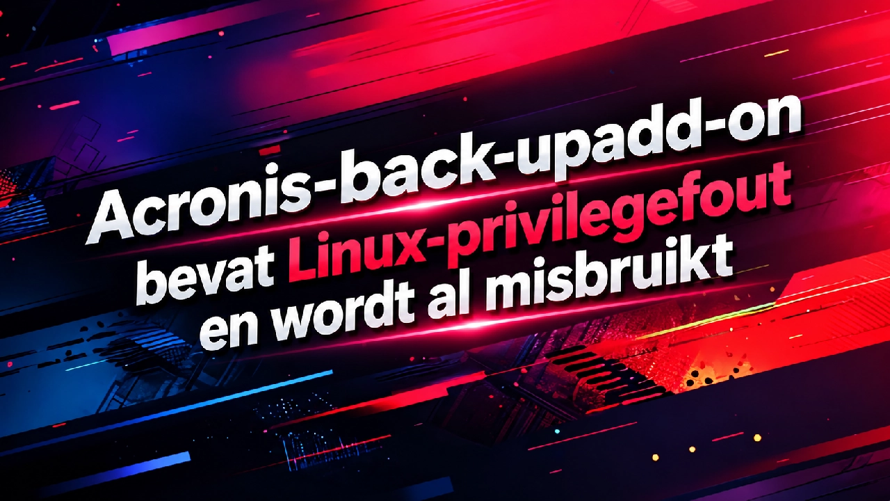 Acronis-back-upadd-on bevat Linux-privilegefout en wordt al misbruikt