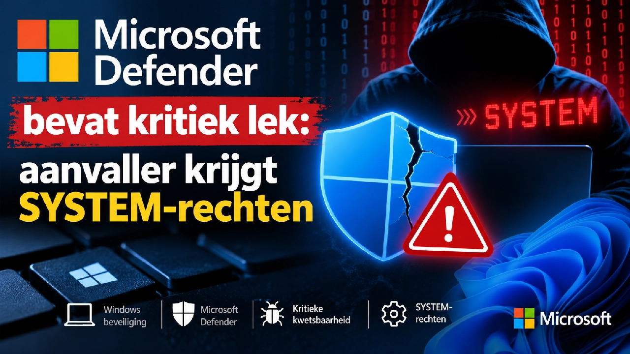 Microsoft Defender bevat kritiek lek: aanvaller krijgt SYSTEM-rechten