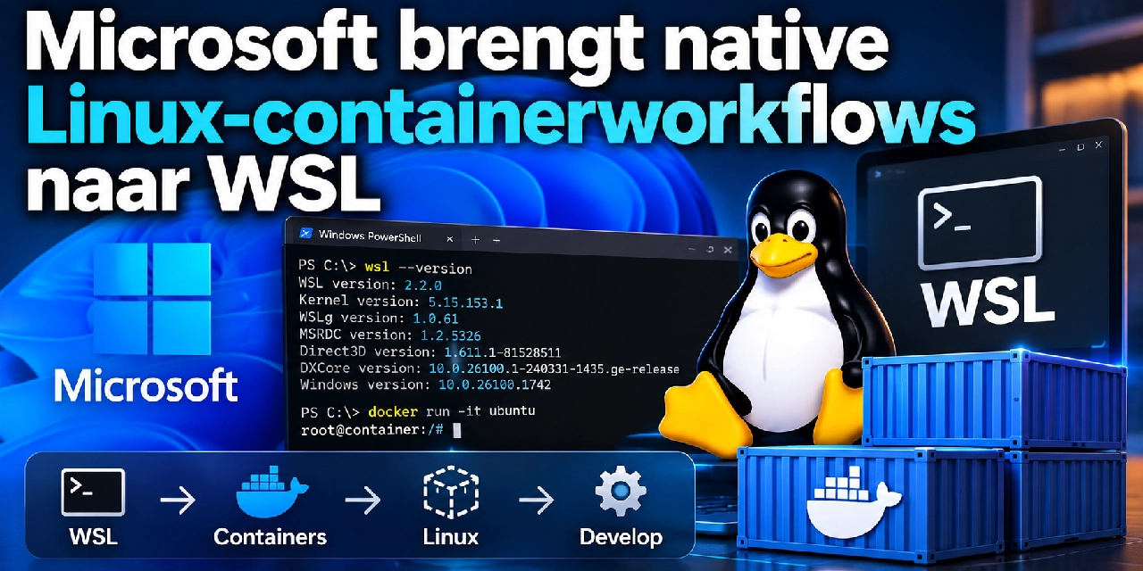 Microsoft brengt native Linux-containerworkflows naar WSL