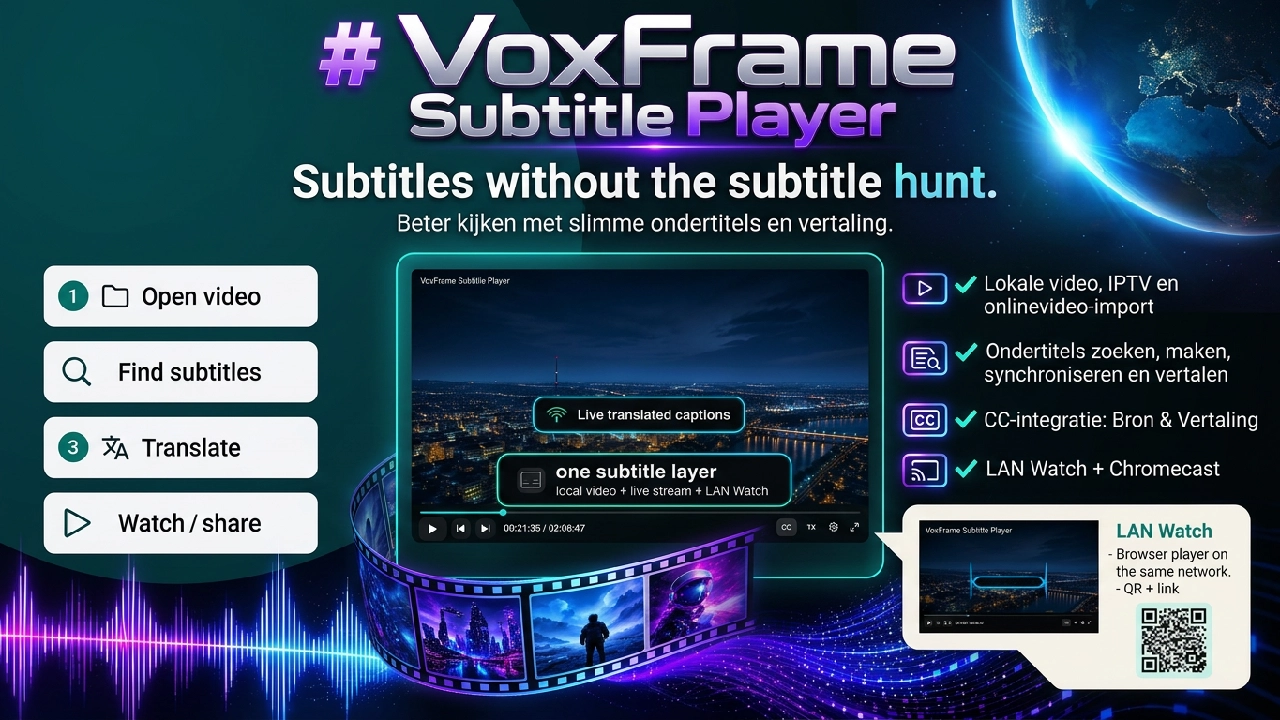 Vox Frame Simple en de Subtitle Player