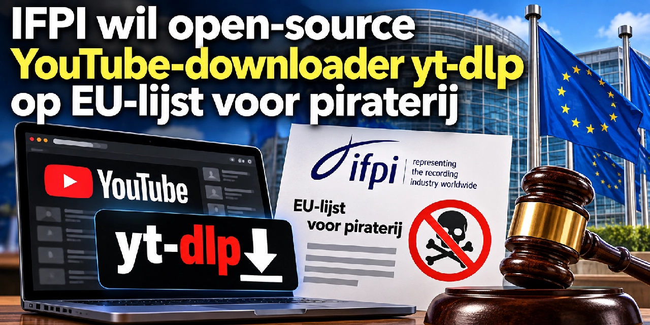 IFPI wil open-source YouTube-downloader yt-dlp op EU-lijst voor piraterij