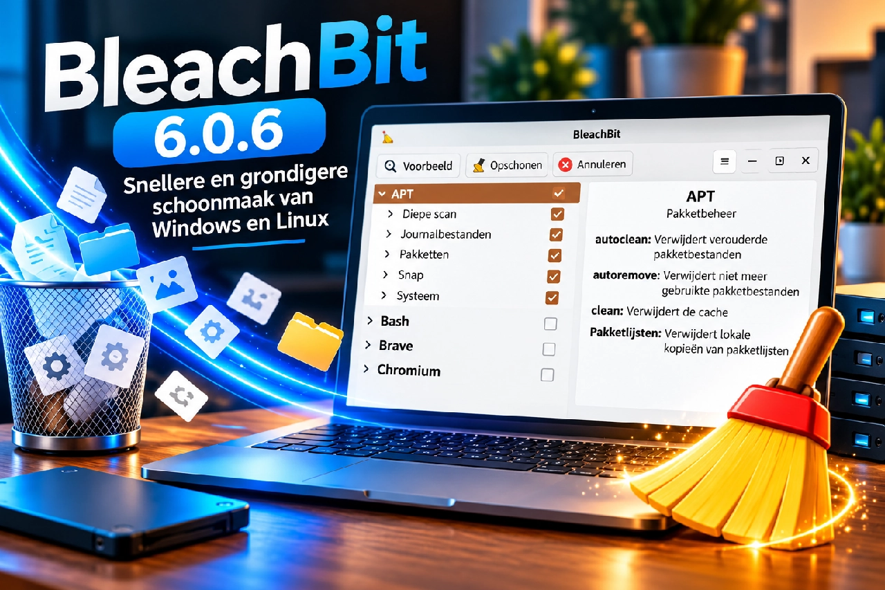 BleachBit 6.0.6: snellere schoonmaak en meer privacy voor alle platformen