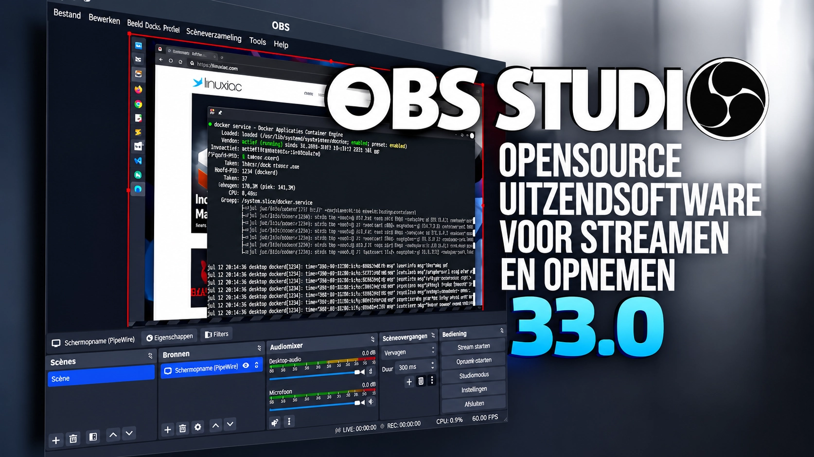 OBS Studio 33.0 uitgebracht met vernieuwde browser-engine en plug-inwijzigingen