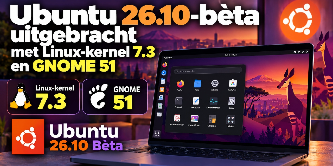Ubuntu 26.10-bèta uitgebracht met Linux-kernel 7.3 en GNOME 51